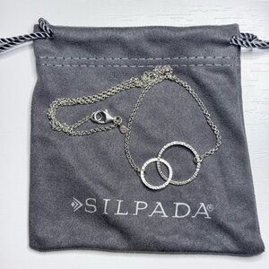 Silpada Silver “Sweet Circles” Necklace Rolo style chain NWOT